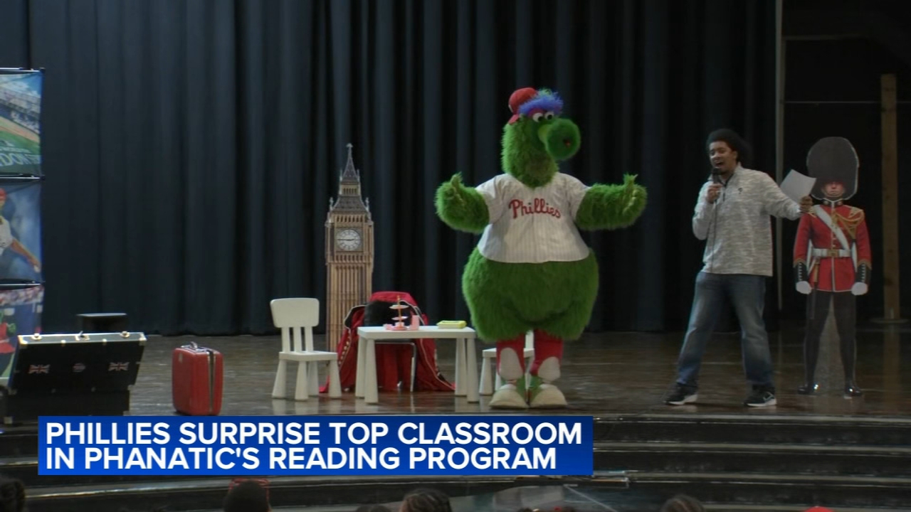 Phillies surprise Germantown school filled with enthusiastic young readers