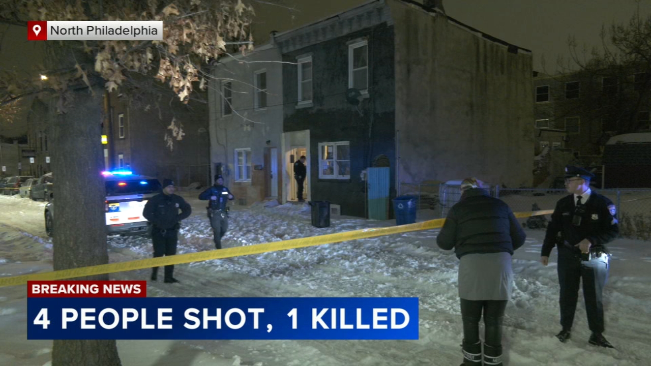 4 men shot in North Philadelphia home; 1 victim dead