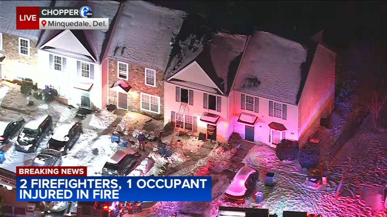 2 firefighters, 1 resident injured in house fire in New Castle County