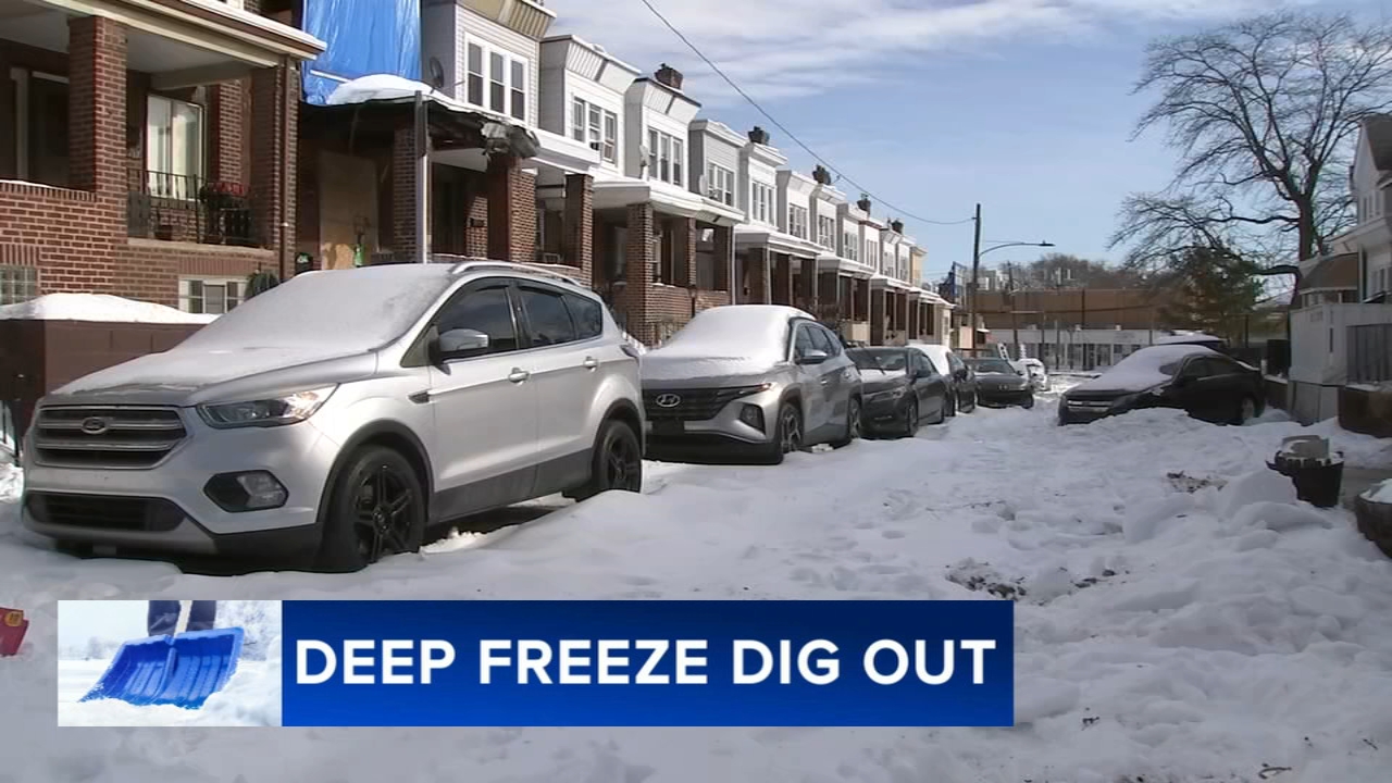 Philadelphia snow removal continues as some narrow neighborhood streets go unplowed