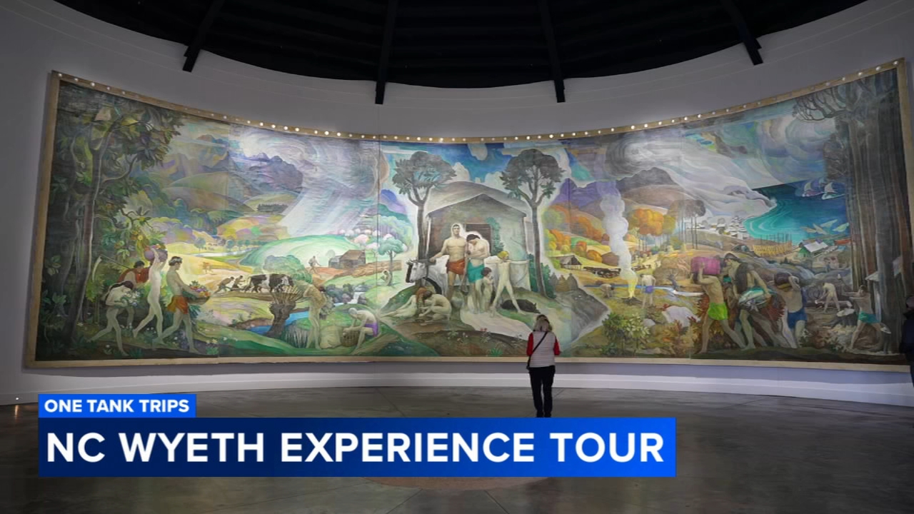 60-foot N. C. Wyeth mural back on public display after nearly 2 decades