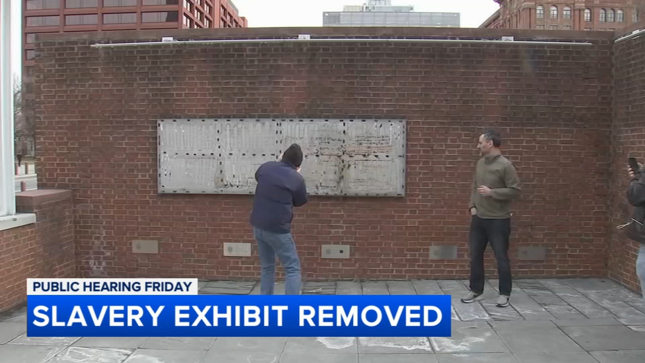 Philadelphia to hold public hearing after removal of slavery exhibits