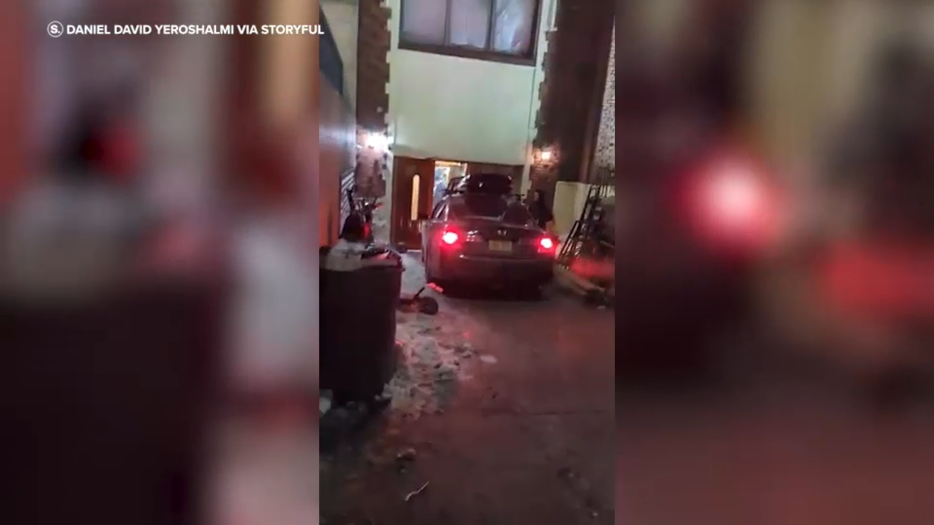 Car rams into Chabad headquarters in New York City, damaging doors