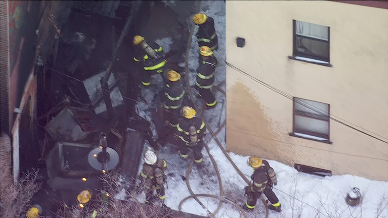 Several propane tanks catch fire outside of business in Philadelphia’s Roxborough neighborhood