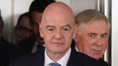 Fifa president Infantino apologises for jokes about British fans