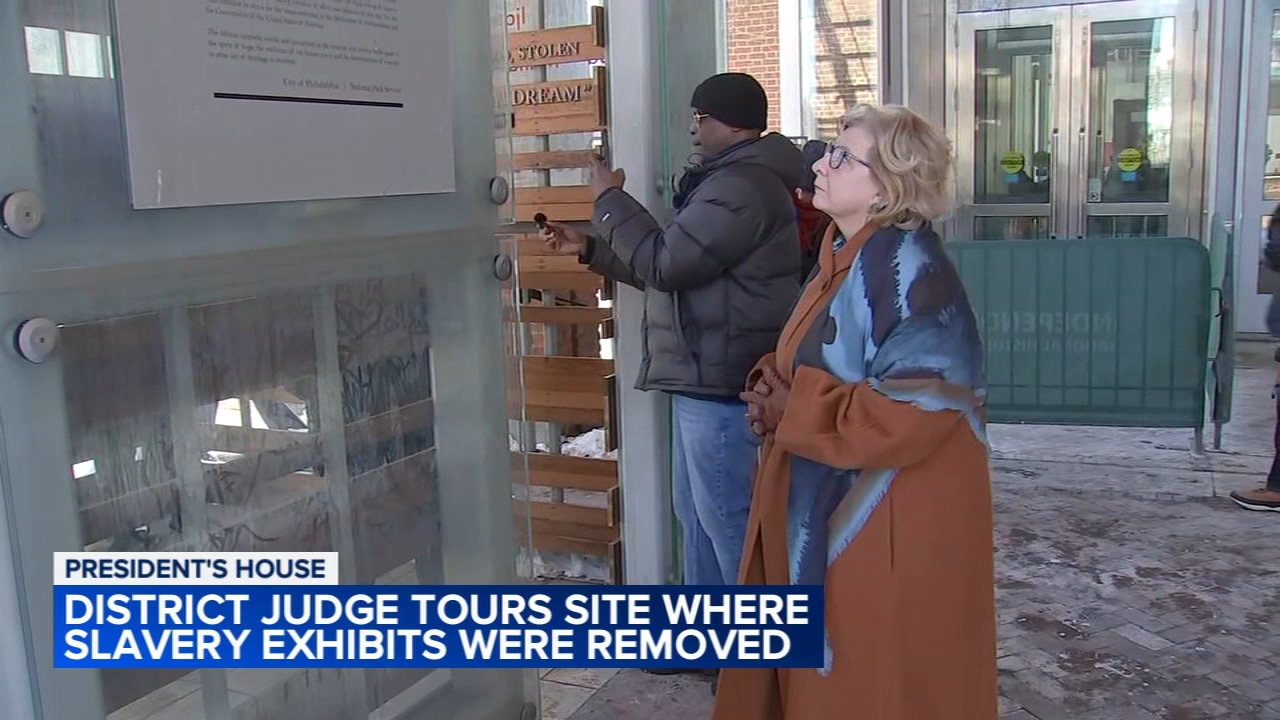 Judge presiding over panel removal case tours President’s House on Independence Mall
