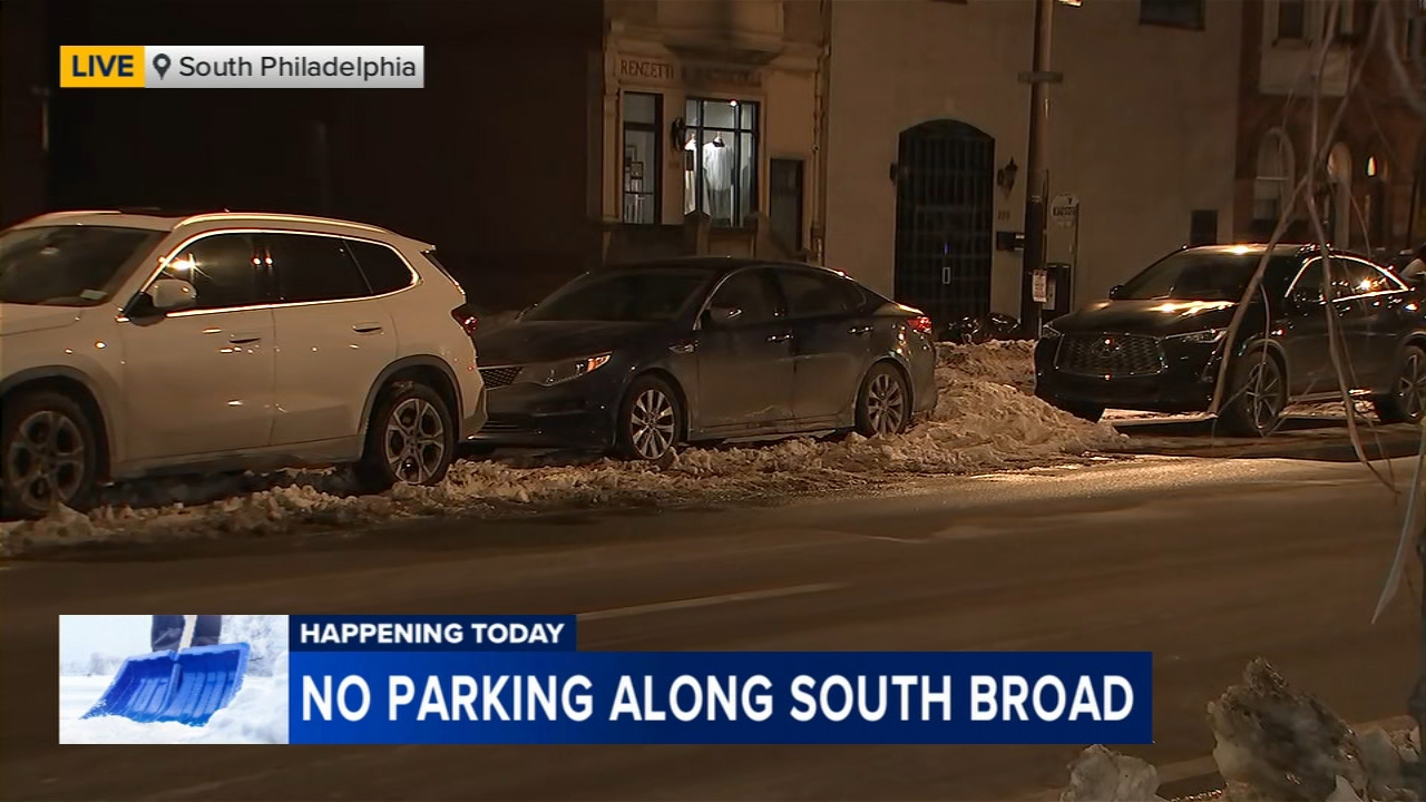 Parking restrictions begin on South Broad Street for large-scale snow removal operation