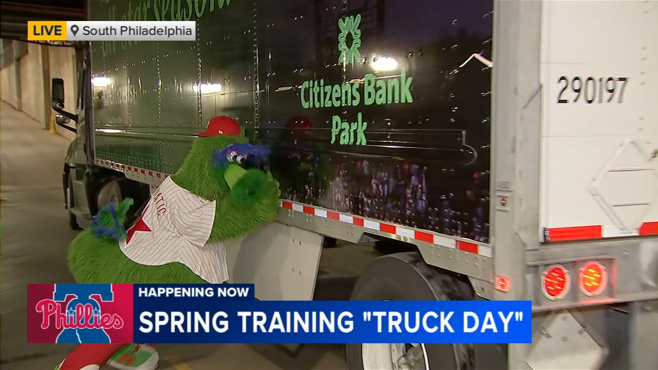 Philadelphia Phillies equipment truck heading south to Clearwater for Spring Training