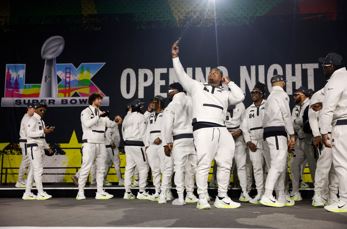 Seahawks’ Super Bowl 60 opening night: Darnold compliments 49ers, Seattle at home in Bay