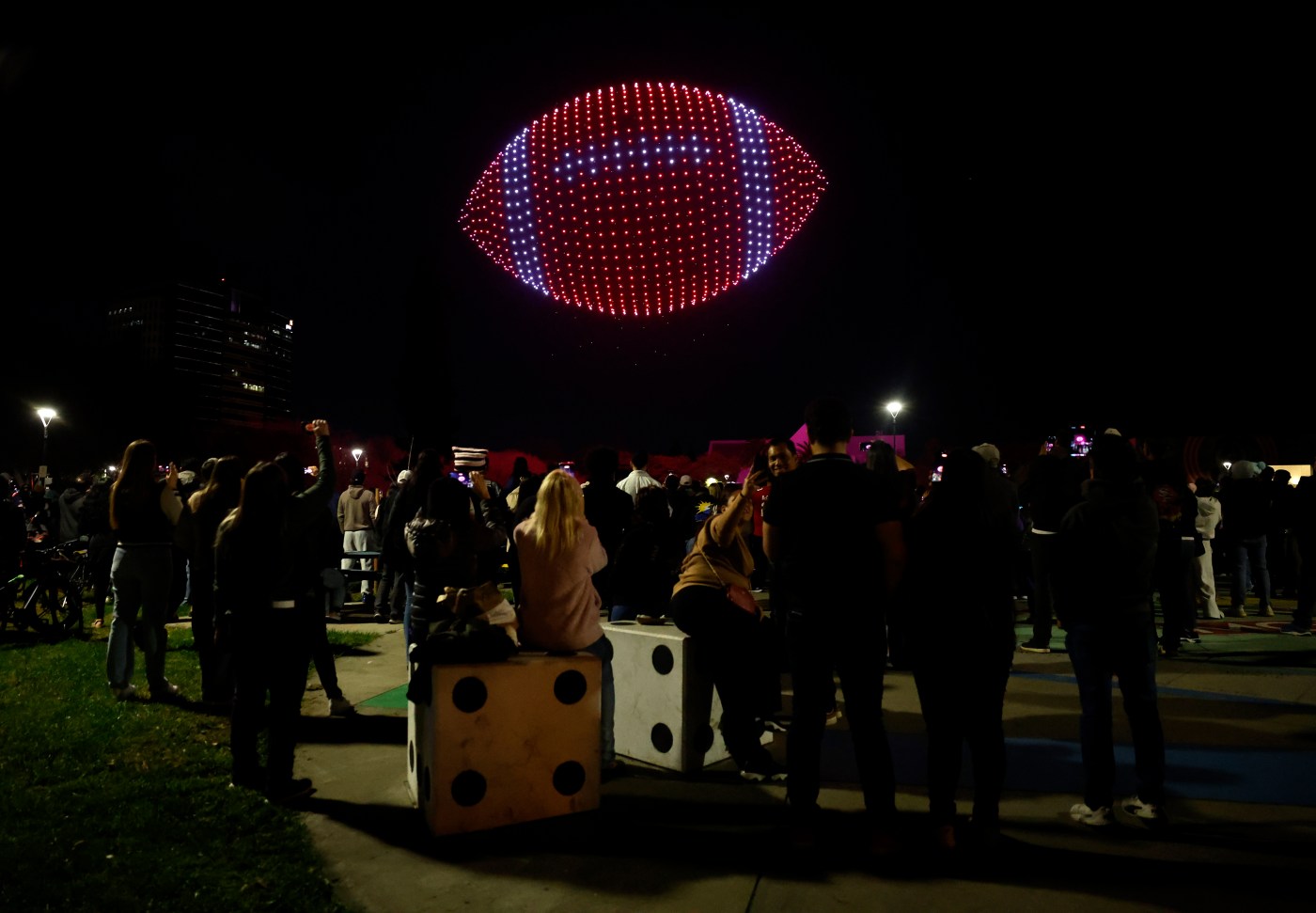 Super Bowl LX lights up San Jose night