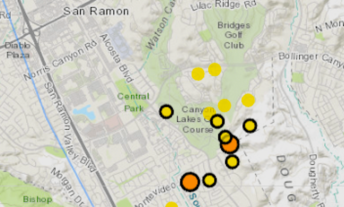 Eight more earthquakes jolt San Ramon area. Biggest is 4.2